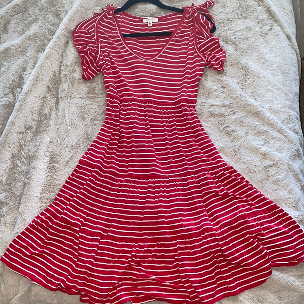 Red stripped dress